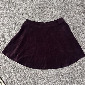 Forever 21 Velvet Skater Skirt in brown